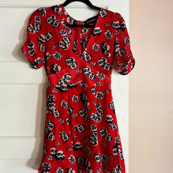 Realisation Par Ozzie Mini Dress Red Pansy XS - Picture 6 of 8